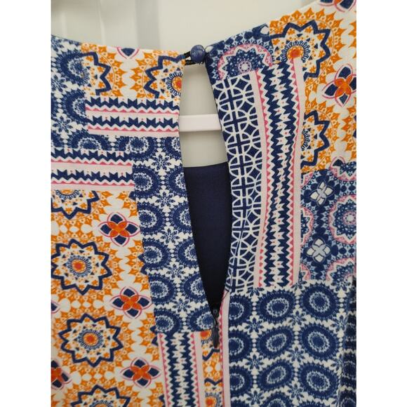 Kut from the Kloth Maxi Dress Patchwork Geometric Sleeveless Multicolor Sz 8 - Picture 6 of 8